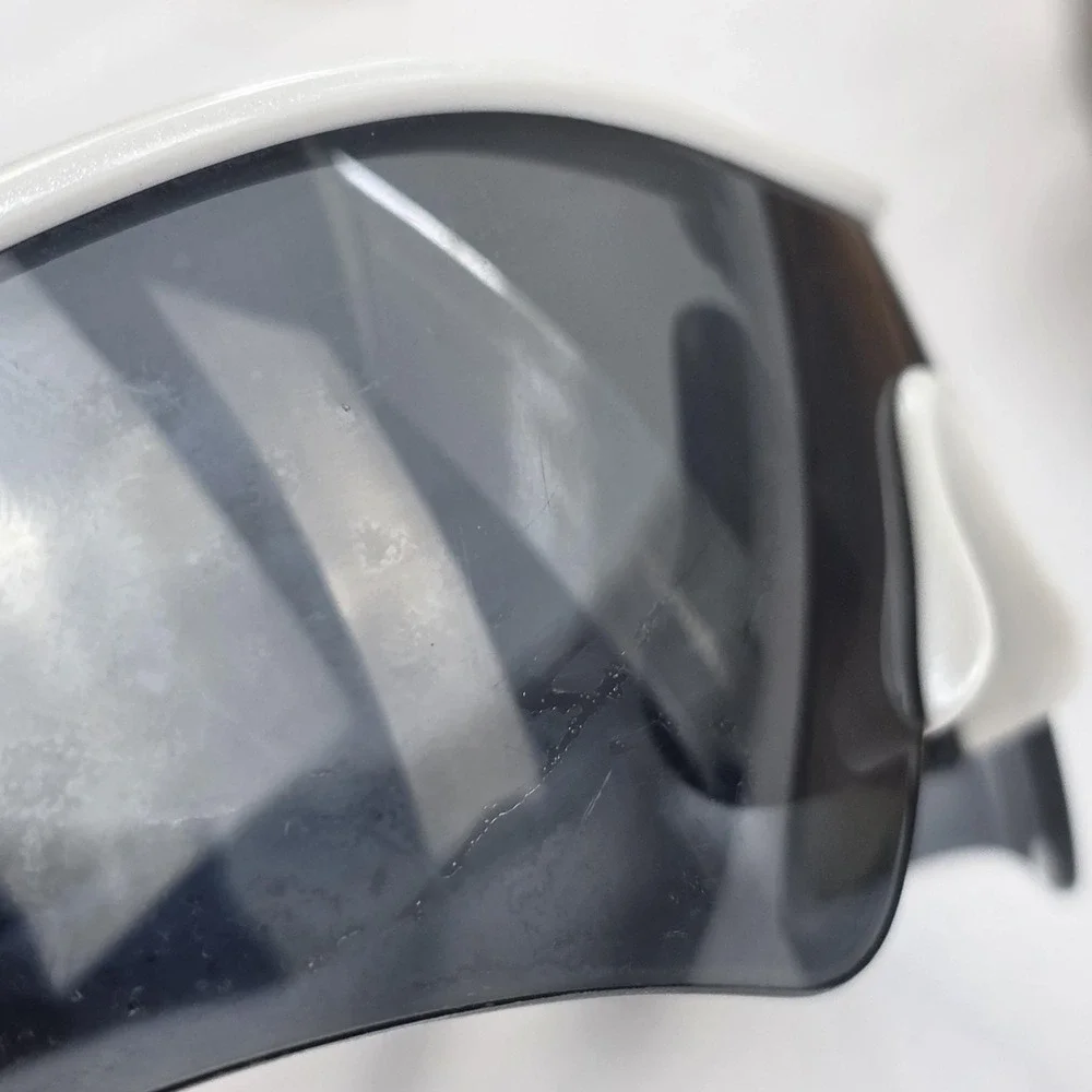 Oakley Radar Sunglasses Mens One Size White Gray Polarized Shield USA Sport